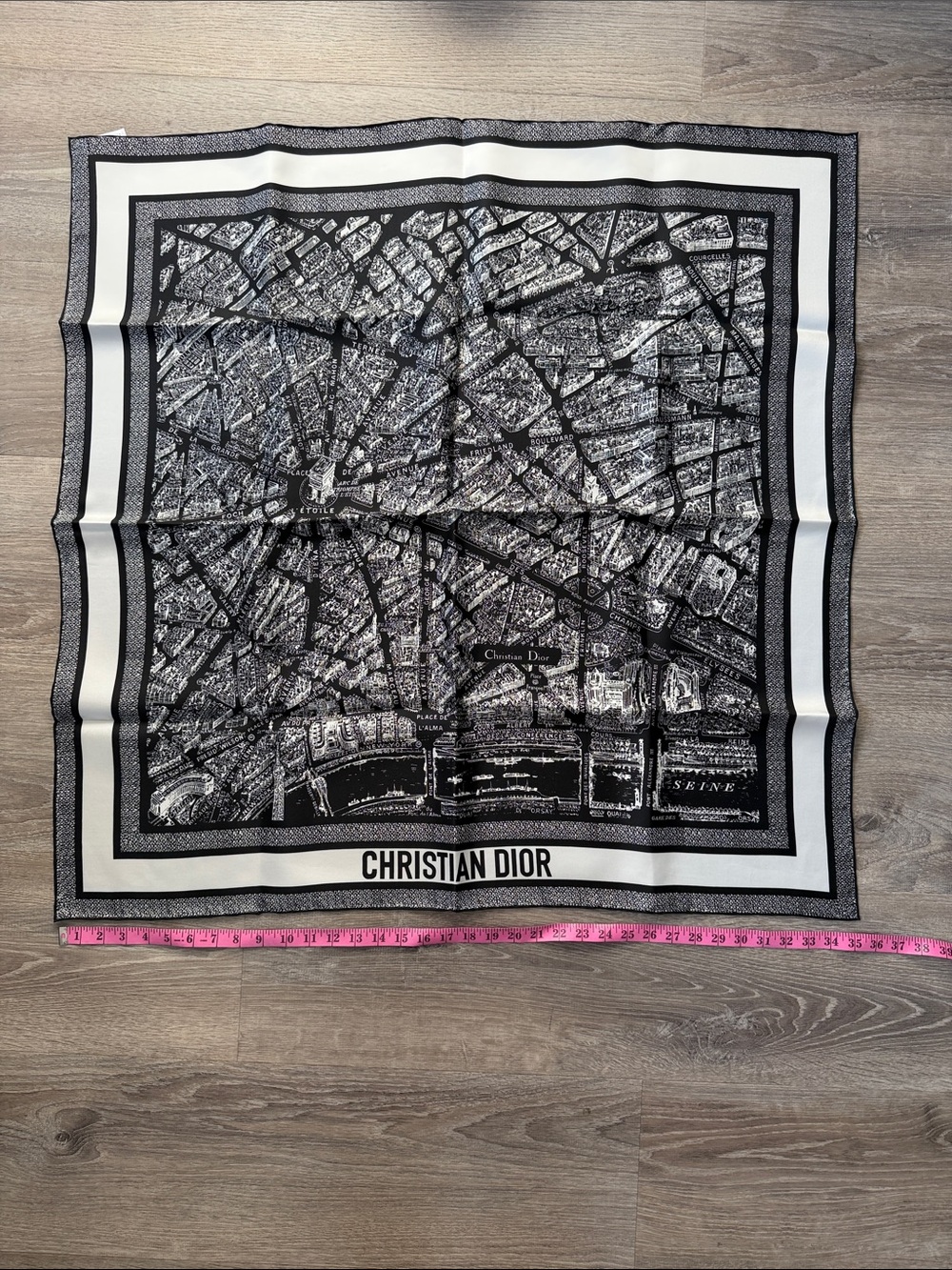 Dior Silk Black and White scarf- NEW - Picture 2 of 5